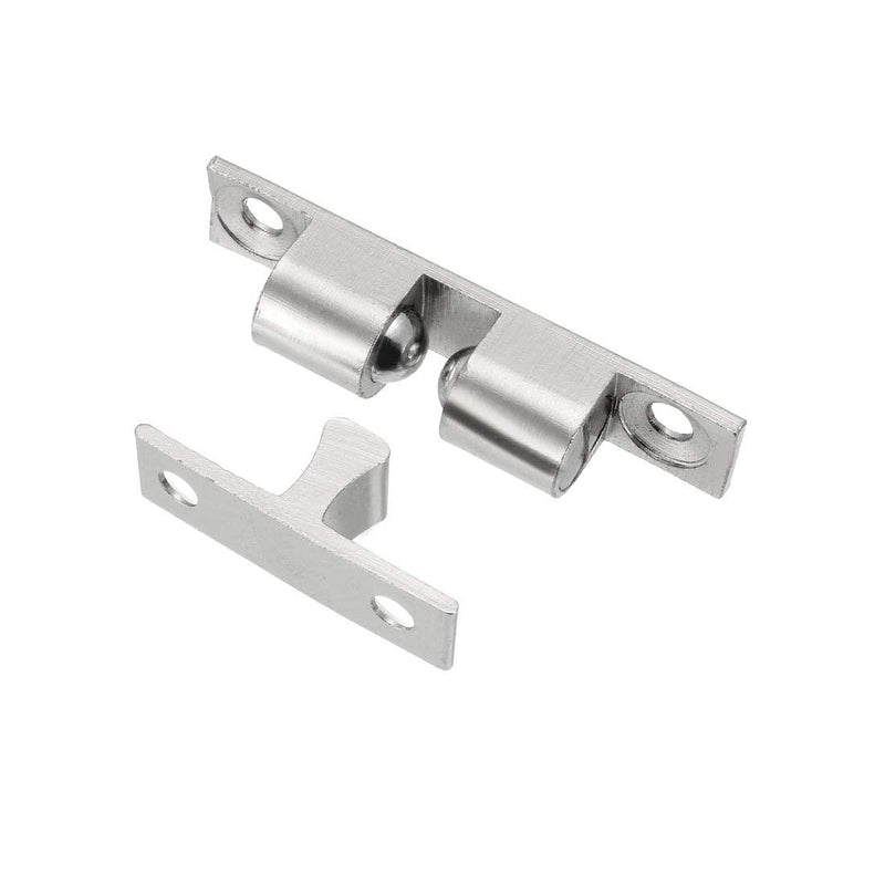 uxcell 5pcs Cabinet Door Closet Brass Double Ball Catch Tension Latch 50mm Length Silver Tone