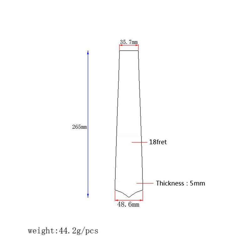 Alnicov 24 Inch Maple Ukulele Fingerboard Fretboard with 18 Frets for Concert Ukulele Replacement parts