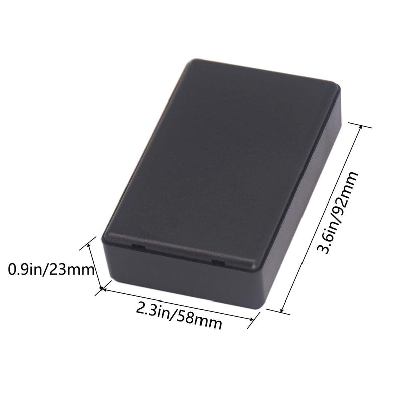 Zulkit Project Boxes ABS Plastic Electrical Project Case Power Junction Box Black 3.62 x 2.28 x 0.91 inch(92 x 58 x 23mm) 3.62'' x 2.28'' x 0.91''