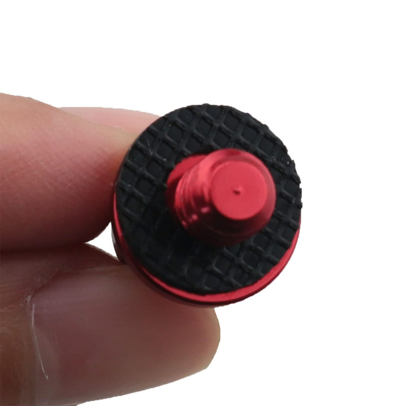 1/4inch Camera Screw ZCZQC 2PCS 1/4-20 Quick Install Metal Screws Connecting Adapters for Camera Neck Wrist Strap Sling Red