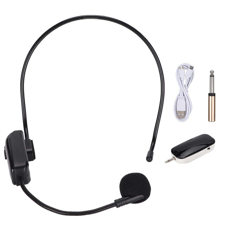 Portable Voice Amplifier Speaker, Mini 3.5mm Head-Mounted Wireless Headset Microphone Condenser MIC for Teachers, Tour Guides, Trainers