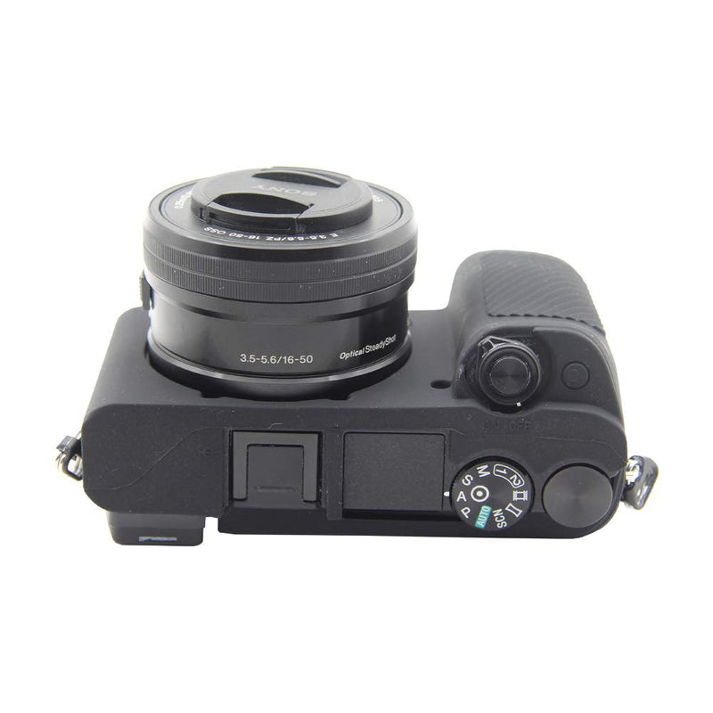 Easy Hood Case for Sony Alpha A6100 A6300 A6400 ILCE-6100 ILCE-6300 ILCE-6400 Digital Camera, Anti-Scratch Soft Silicone Housing Protective Cover Protector Skin (Black) Black