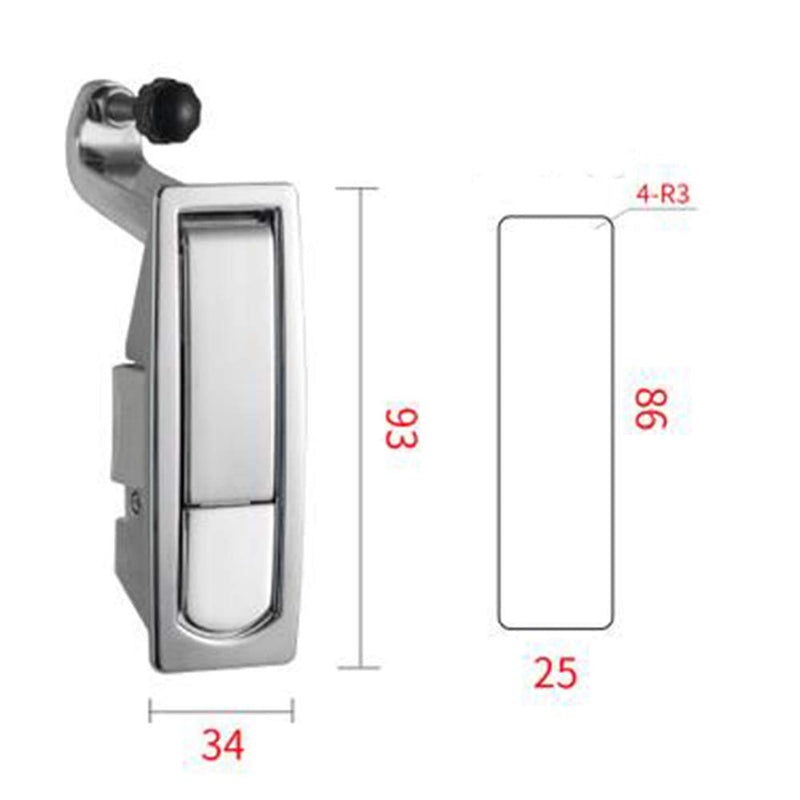 WJSKDQ 2PCS Compression Latch Lock Trigger Latch Lock Zinc Alloy Adjustable Lever Hand Operated Compression Latch Flush Silvers Silver 2 Pack