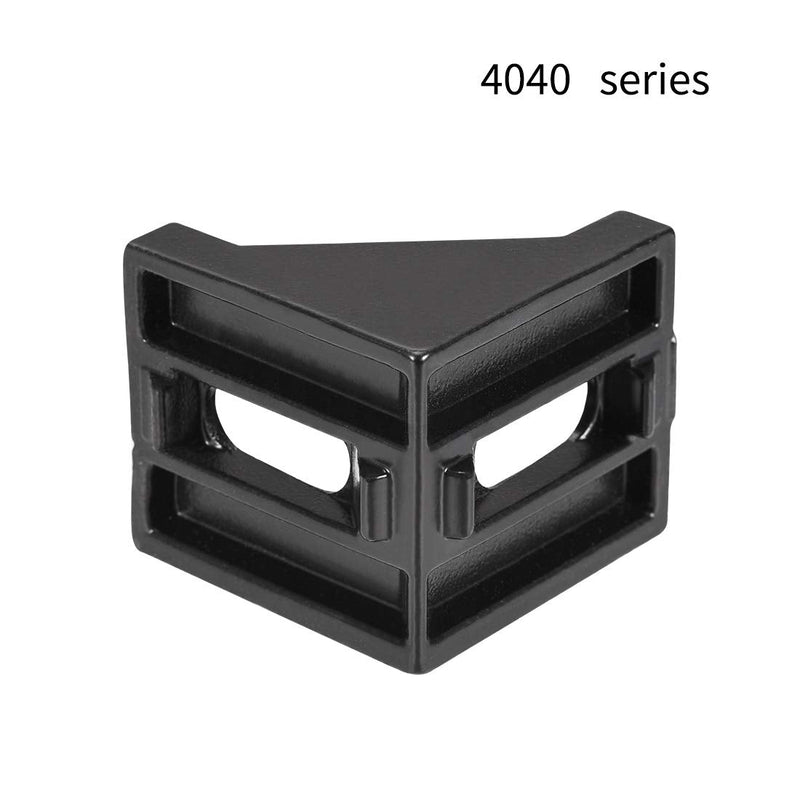 uxcell Inside Corner Bracket Gusset, 40mm x 40mm for 4040 Series Aluminum Extrusion Profile, 8 Pcs (Black)