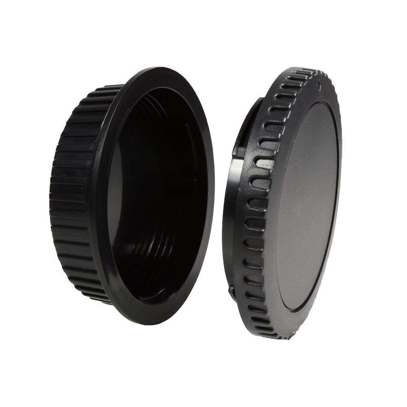 Camera Body Cap & Rear Lens Cover Compatible with Canon Rebel T8 T8i T7 T7I T6 T6i T5 T5i SL3 SL2 SL1 90D 80D 70D 7D 7DII 6D 6DII 5DIV 5DIII 5DII w/EF EF-S Lens [2 Pack]