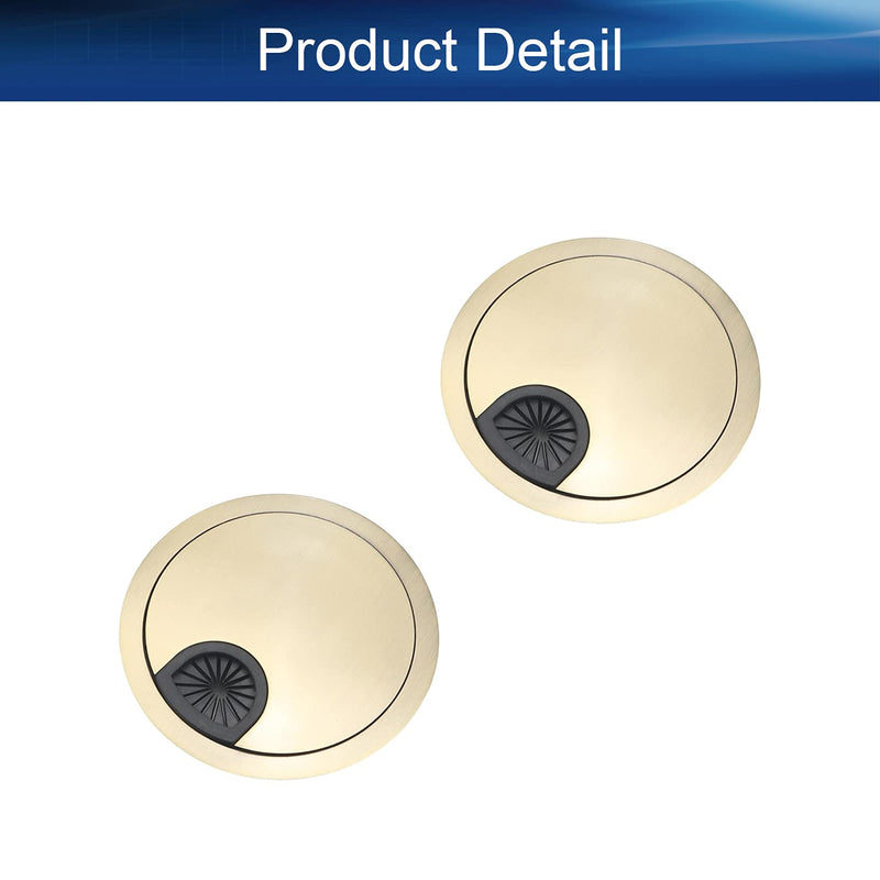 Yinpecly 2pcs Metal Desk Grommet for Wire Organizer Fits 3.15"/80mm Hole Cable Grommet Desk Hole Cover Bronze for Office Computer Table Wire Cord Cable Managing&Hiding fit 80mm dia hole