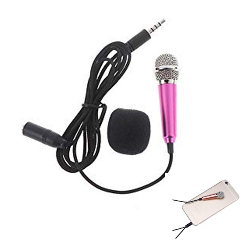 Mini Microphone,Mini Wireless Microphone for Voice Recording,Chatting and Singing on IOS,Android (1 pcs)(pink)