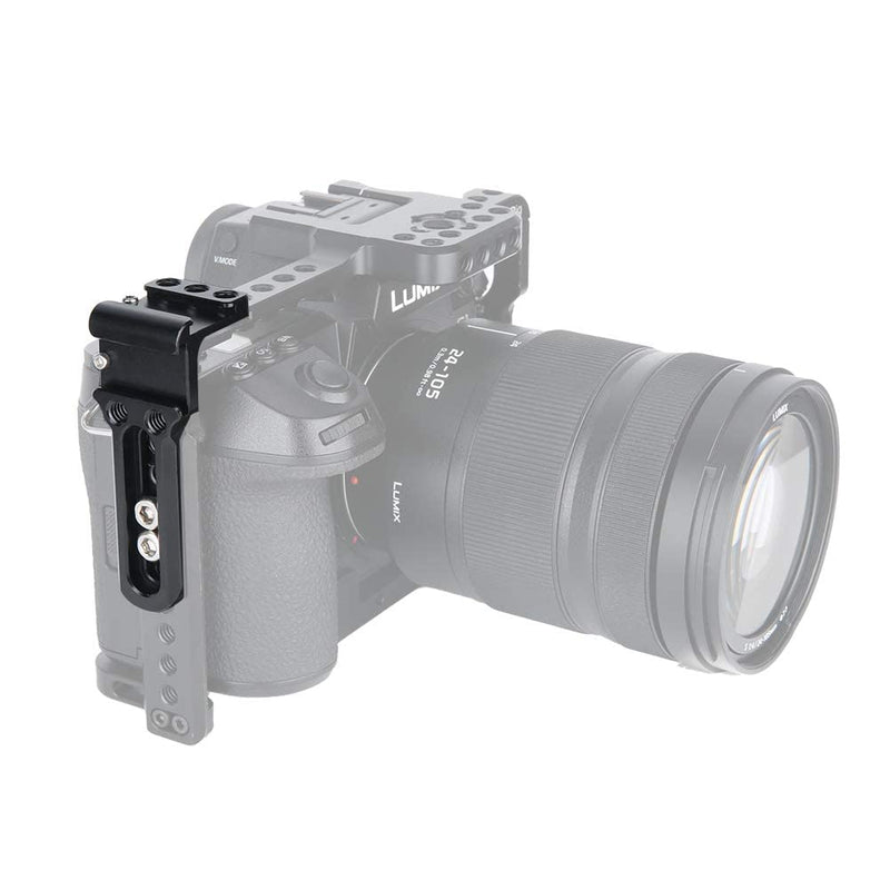 NICEYRIG Cold Shoe Extension Bar, Right Angle Shoe Mount Bracket with NATO Rail, 1/4'' Threads - 376
