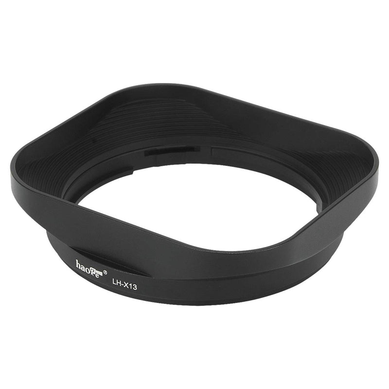 Haoge LH-X13 Bayonet Square Metal Lens Hood for Fujifilm Fuji Fujinon XF 14mm F2.8 R and XF 18-55mm F2.8-4.0 R LM OIS Lens on X-Pro2 X-Pro1 X-T2 X-T1 X-T20 X-T10 X-E2S X-A5 X-A20 X-E3 X-H1