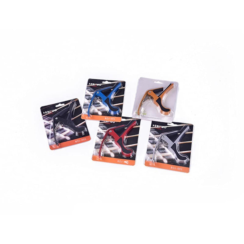 HEBIKUO Red Capo Aluminium Alloy color guitar accessories capo for acoustic and electric guitar. Available in different colours Red/Blue/Silver: BDJ-001-Red