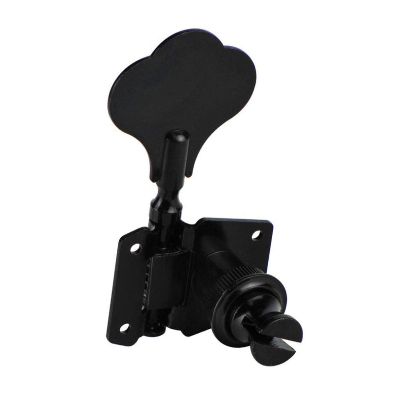 YUPVM 5Pcs Guitar Accessory Vintage Open Bass Guitar Tuning Keys Pegs Machine Heads Tuners Black 1L4R for 5 Strings Bass Black, 282786A2