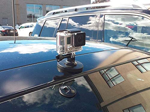 Rubber Coated Car Magnetic Camera Mount Base Holder / 1/4-20 Stud Tripod Mount for All Gopro Action Camera, Mini Camcoder, 360 VR Camera,Smartphone