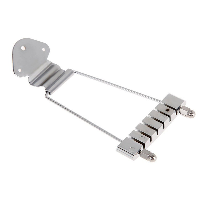 Timiy 6 String(Silver) Guitar Trapeze Tailpiece Bridge for Acoustic Guitar Bass