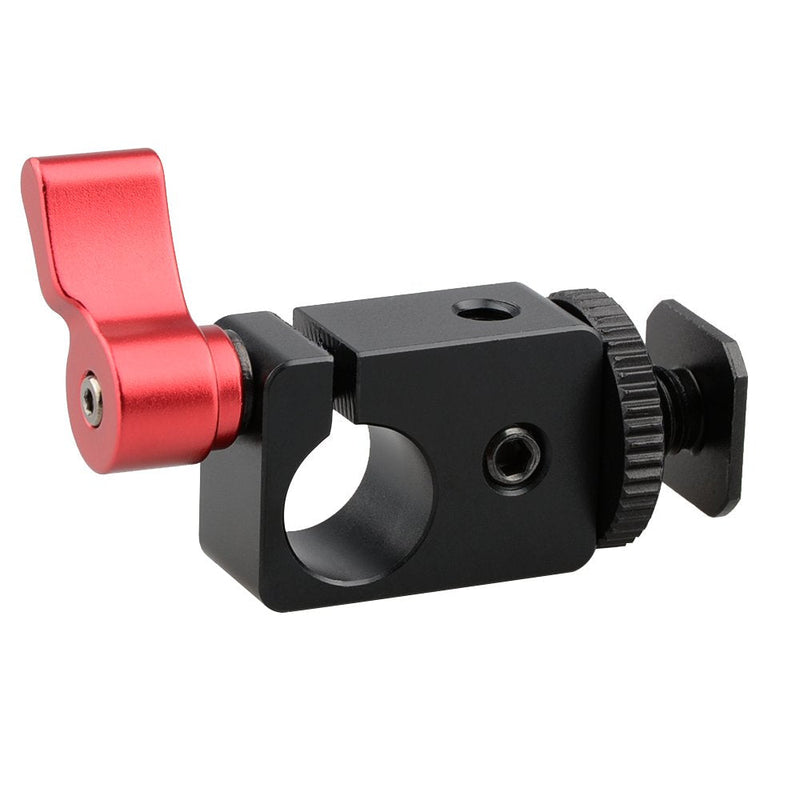 CAMVATE Camera Hot Shoe Mount Articulated with 15mm Rod Clamp Have 1/4"-20 Screw Hole to Attach DIY Accessories