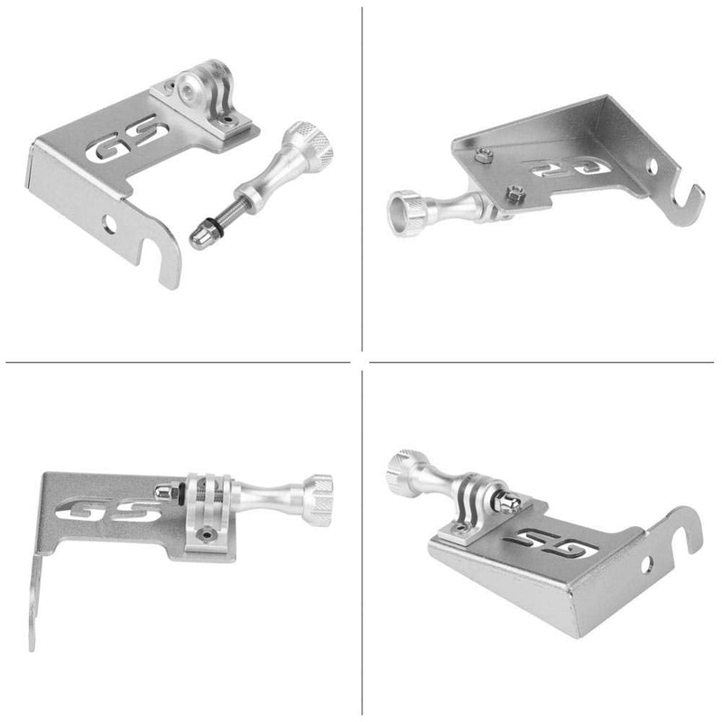 Motorcycle Front Left Camera Support Bracket Go Pro Side Camera Bracket Stand for R1200gs Lc R1200gs Lc Adv(Silver) Silver