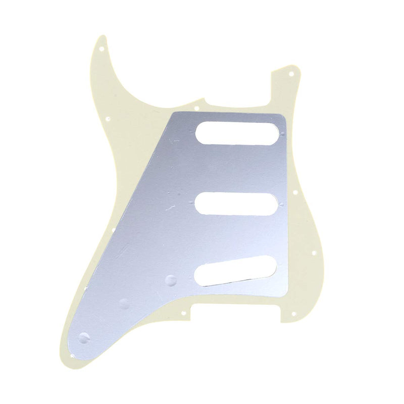 [AUSTRALIA] - Musiclily Pro 11-Hole 60s 64 Vintage Style Strat SSS Pickguard for American Stratocaster Guitar, 3Ply Cream 