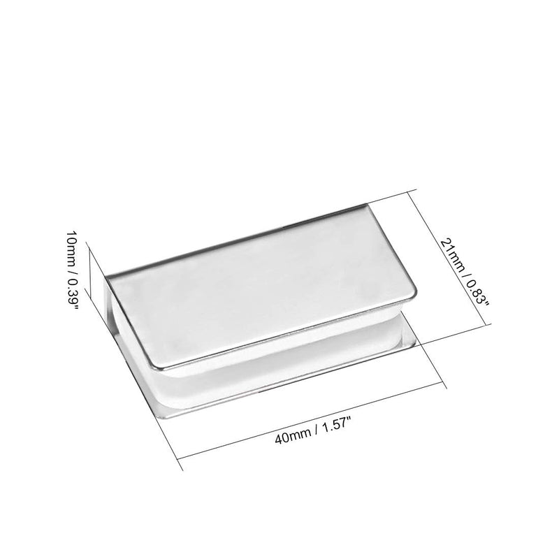 uxcell 5-6mm Glass Door Single Head Magnetic Catch Latch ABS White with Clamp 2 Set