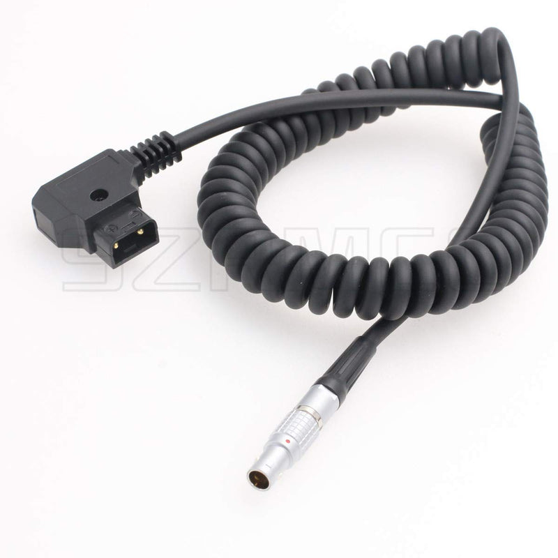 SZRMCC D-tap to 0B 2 Pin Male Coiled Power Cable for Teradek Bolt ARRI RED Paralinx Preston Transvideo SmallHD (Straight) Straight