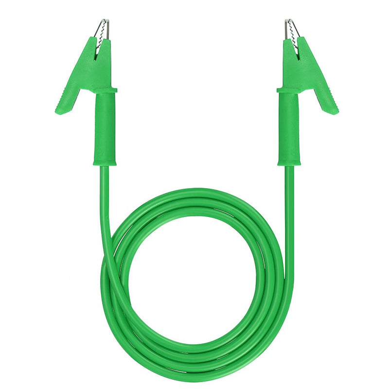 Sumnacon 5 Pcs Dual Ended Crocodile Alligator Clips, 15A Test Lead Wire Cable with Insulators Clips, 5 Colors 3.3 ft/1m Test Flexible Cable with Protective Jack Copper Clamps for Electrical Testing