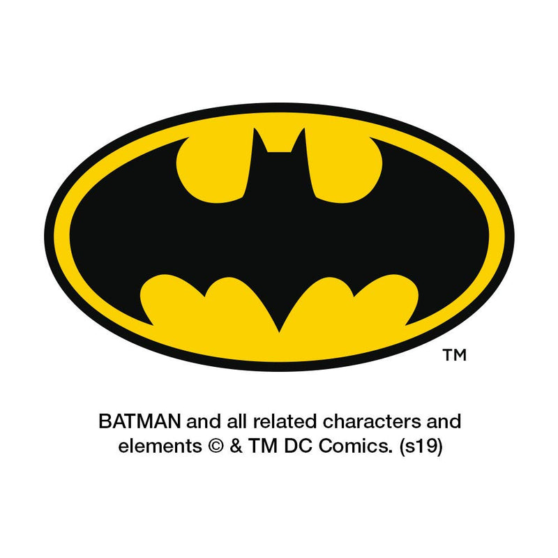 Batman Classic Bat Shield Logo White Metal Cowbell Cow Bell Instrument