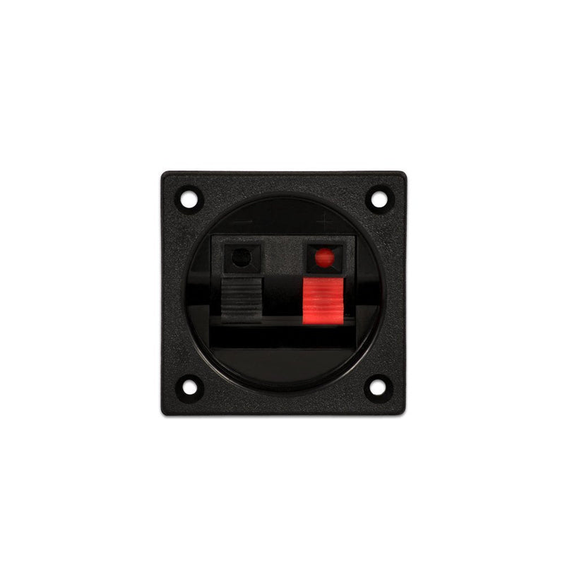 Goldwood Sound Speaker Box Terminal Cups 2 Square Power Speaker Terminal Plates Black (SCT-1000-2)