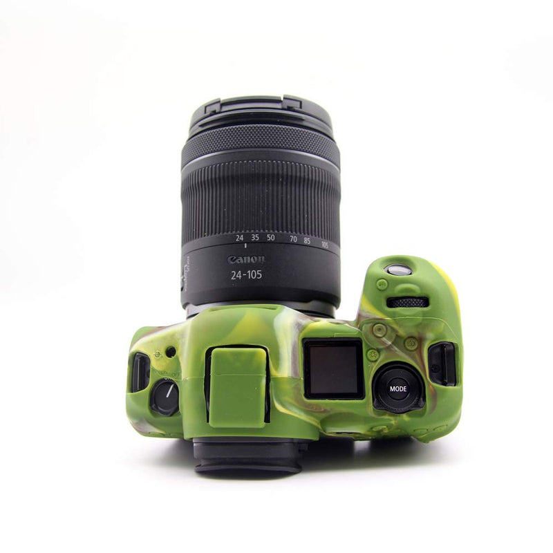 [AUSTRALIA] - R5 Case, BolinUS Fullbody Ultra-Thin Lightweight Rubber Soft Silicone Housing Case Bag Cover for Canon EOS R5 (Green) Green 