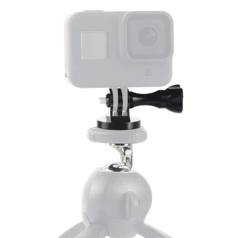 FEICHAO CNC Aluminium Tripod Mount Adapter with Metal Long Screw Thumbscrew Compatible for Hero 8 Tripod Mount Hero Series XIAOYI /GITUP /SJCAM Sports Camera