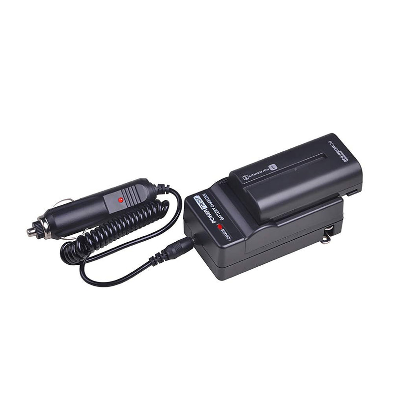 PowerTrust 2-Pack NP-F550 / NP-F570 Battery and Fast Charger for Sony NP-F330 NP-F530 NP-F570 NP-F730 NP-F750 Hi-8 GV-D200 D800 TRV81 CCD-SC55 CCD-TRV81 MVC-FD81 Batteries