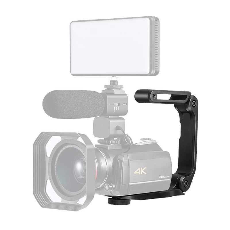 [AUSTRALIA] - U-Grip Handle Stabilizer,Portable Foldable Video Filming Camera Handheld Stabilizing Grip Rig with Built-in Hexagon Wrench,1/4 Inch Thread Groove,for DSLR/Digital Video Cameras 