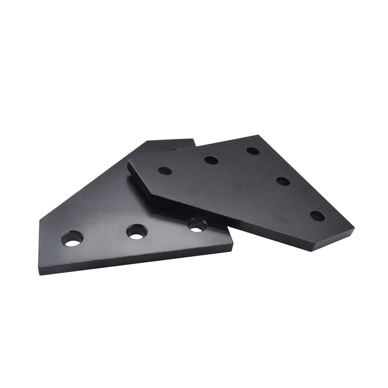 10PCS/Set Surface Anodic Oxidation Black L Shape Corner Bracket Plate 5-Hole Outside Joining Plate for 2020 Series Aluminum Profile 3D Printer Frame