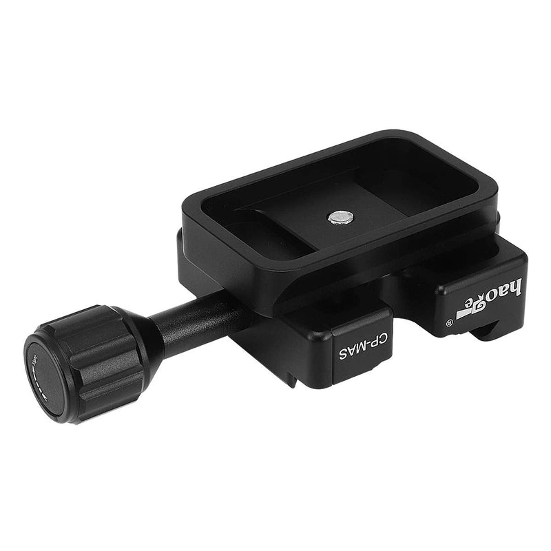 Haoge CP-MAS Quick Release Clamp with RC4 / 400PL Base Adapter Convertor for Manfrotto RC4 System to Arca-Swiss Compatible, Fit 400PL / 405/410 / RC4 Adapter for Manfrotto RC4 Head 02