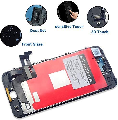 QTlier for iPhone 8 Screen Replacement, LCD Display Touch Screen Digitizer Assembly with Repair Tools+Adhesive Strips+Screen Protector for A1863, A1905, A1906 (Black, 4.7 Inch) Black