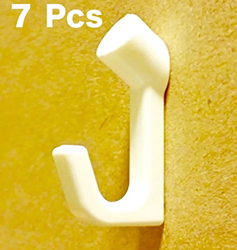 KUDOS.JP Plastic Push Pins Hooks White (7 Pieces)
