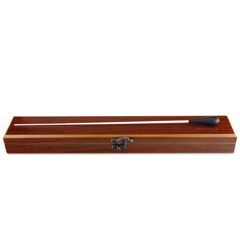 Premium 15 Inch Music Conducting Baton Gift Box Wood Handle Professional Band Orchestra with Dedicated Batons Wood Box (Ebony) Ebony(Black)