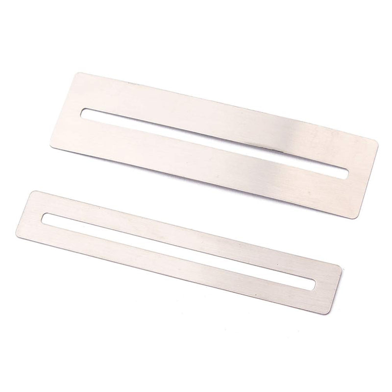 Milisten 2pcs Guitar Fingerboard Guard Stainless Steel Guitar Fingerboard Fretboard Protector Luthier Tool for Dressing and Polishing Frets (Silver) Silver