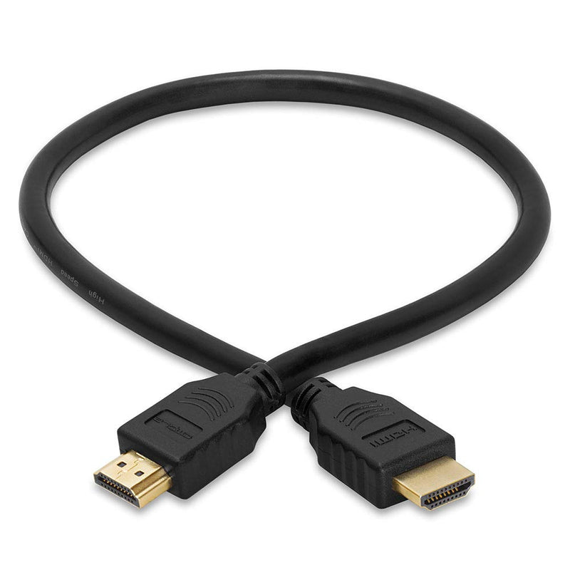 Cmple - 28AWG High Speed 18Gbps HDMI Cable 1.5FT HDMI 2.0 Ready - 3D Ethernet/Audio Return Channel - Gold Plated Conne 1.5 Foot Black