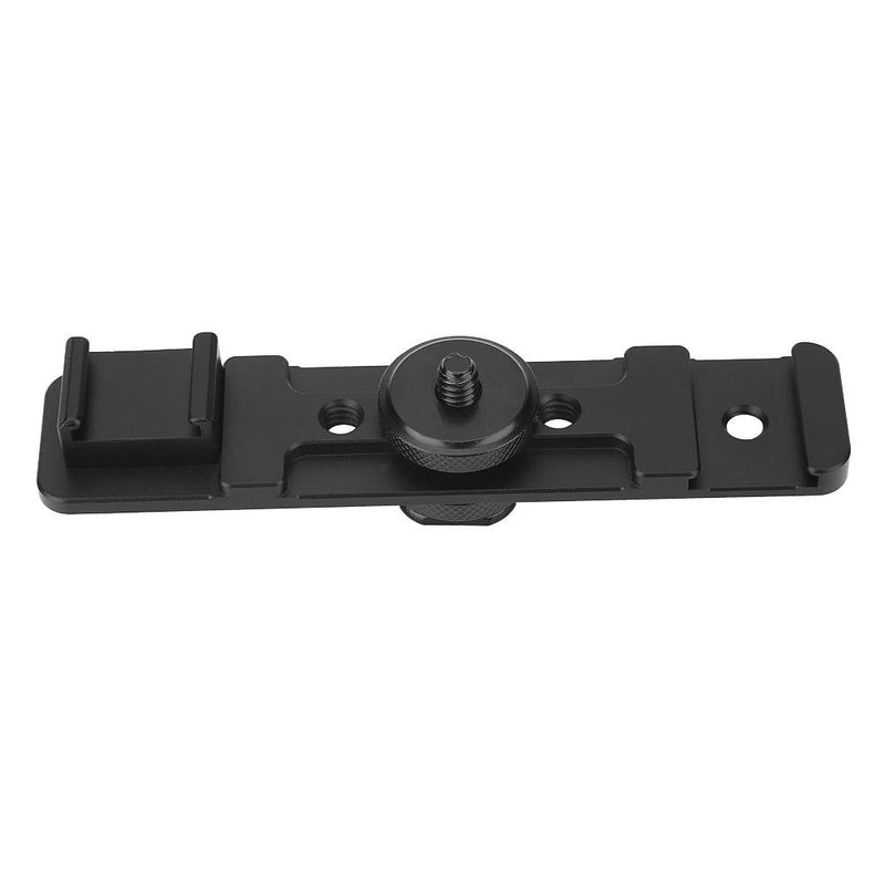Vbestlife Camera Dual Hot Shoe Extension Bar Mount Bracket for Fill Light Microphone