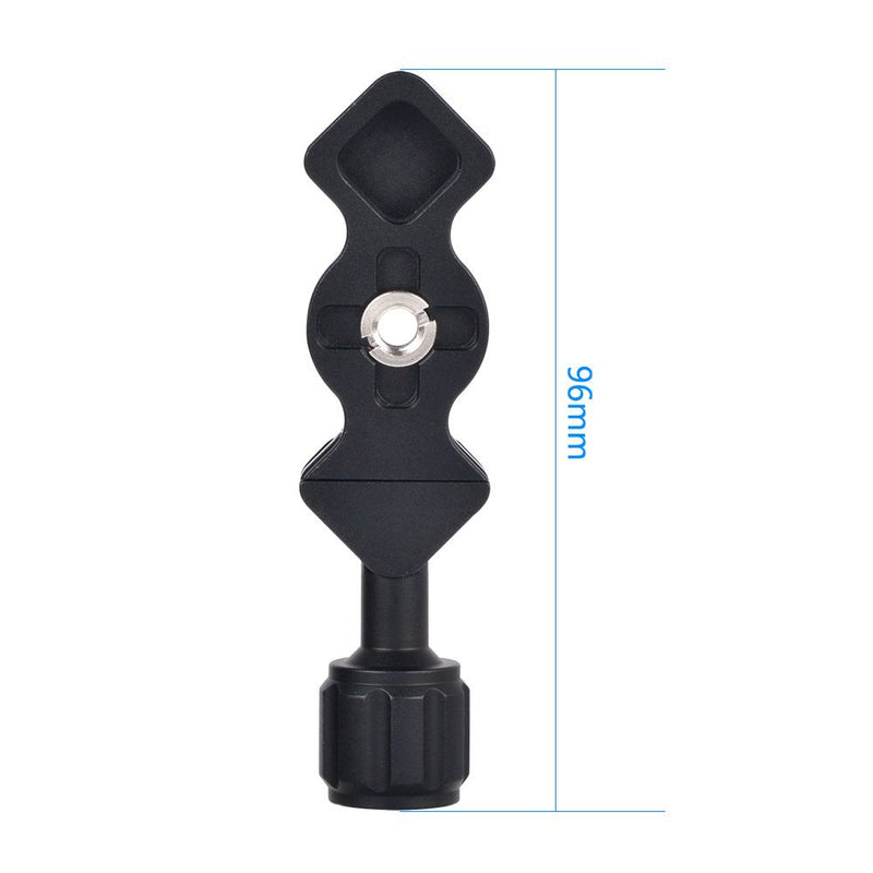 CAVIX FC-25 Mini Fish Bone Style Quick Release Clamp with 3/8"-1/4" Screw Adapter for Tripod Head Compatible with Arca-Swiss Type Plate