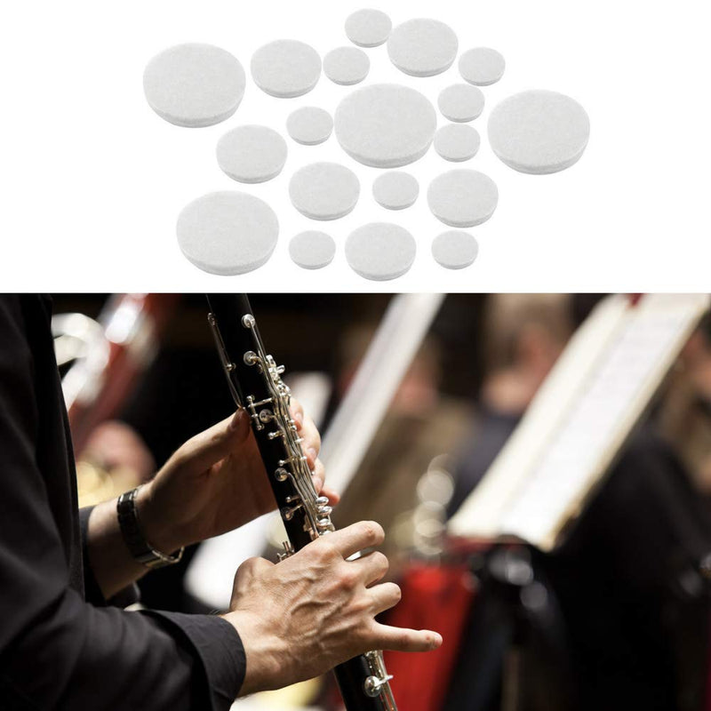 Comidox 17pcs/Set Clarinet Leather Pads for Exquisite Wind Instrument Replacement Accessories 2Sets