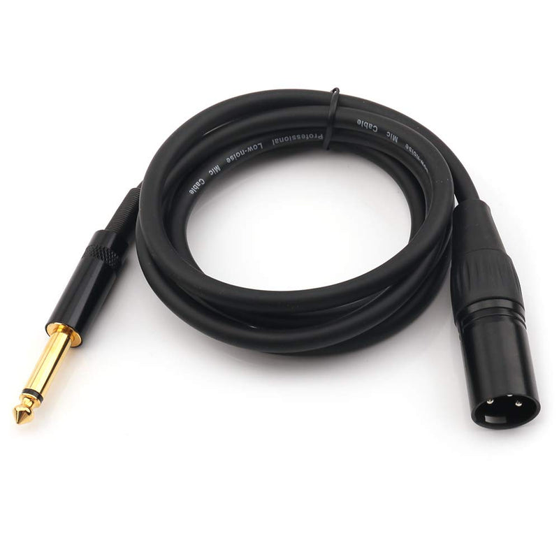 [AUSTRALIA] - NANYI 6.35mm (1/4 Inch) TS Male to XLR Male Interconnect Audio Microphone Cable, Black/Alloy, Suitable for Microphones, Active Speakers, Stage, DJ, Studio Audio Console, 1.5M / 5FT XLR-M-5FT 