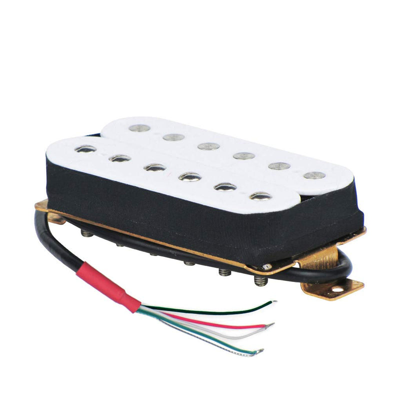 FLEOR Double Coil Humbucker Pickup Guitar Neck Pickup 50mm Ceramic Magnet 7-8k for Electric Guitar Humbucker Parts, White