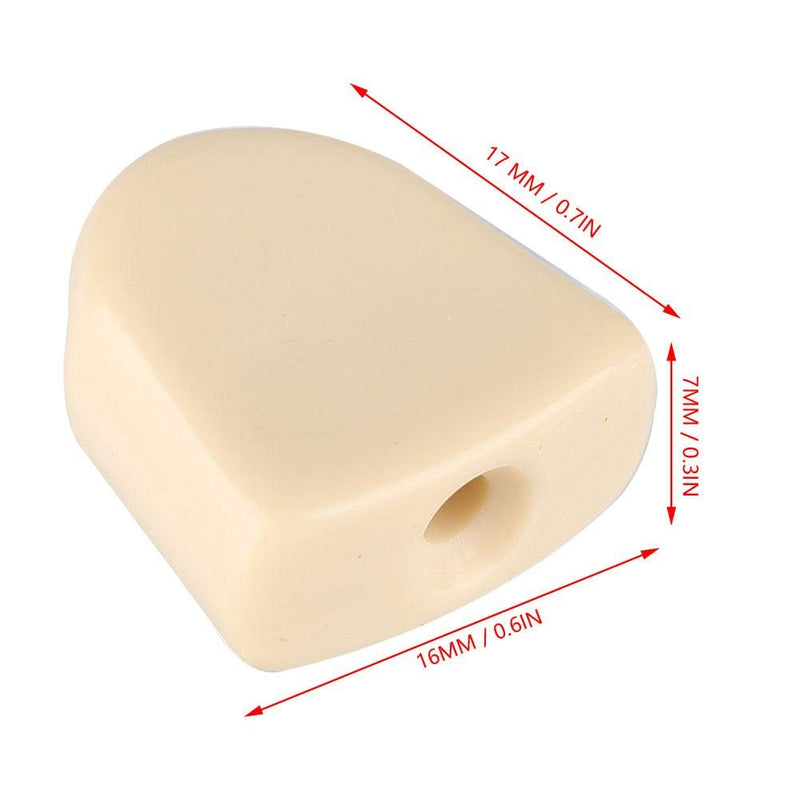 Alomejor Tuning Peg Heads 6 PCS/Set Acrylic Tuning Pegs Button Machine Heads for Guitar Beige