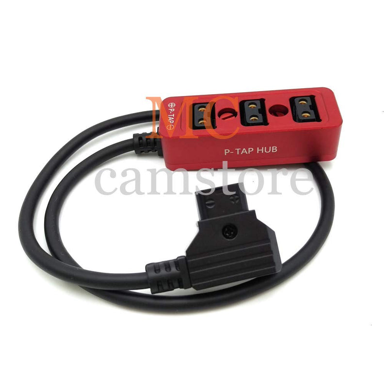 MCcamstore Metal Triple P-TAP D-tap Splitter,D-tap to 3ports D-tap P-tap Splitter,Dtap Three-Way Splitter Battery hub (RED)