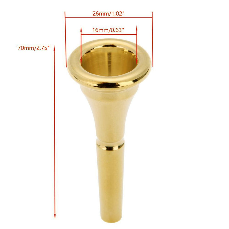 Timiy Standard Copper Alloy French Horn Mouthpiece (Gold)