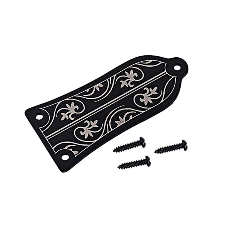 HEALLILY Guitar Truss Rod Cover GR34 Truss Rod Shape Case For Electric Guitar Les Paul Epiphone (Black)