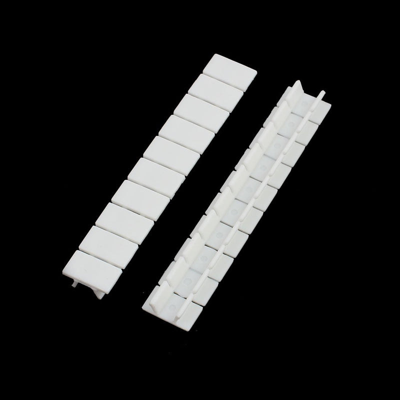 uxcell 100Pcs ZB6 DIN Rail Terminal Block Marking Labels Marking Tags Blank White