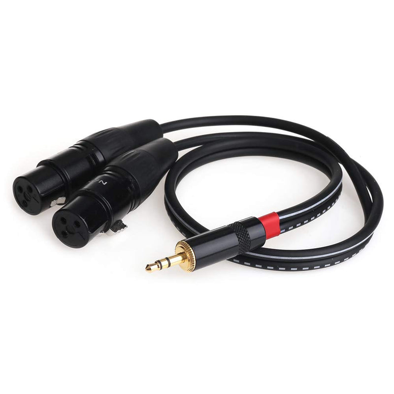 XLR Splitter Cable, NANYI- Microphone Cable XLR to XLR Patch Cables, 3-Pin XLR Male to Dual XLR Female Y Cable Adaptor mic Cable DMX Cable Patch Cords with Oxygen-Free Copper, (0.5 Meters /1.6Feet) 3.5 To 2XLR Female-0.5 Meters /1.6Feet