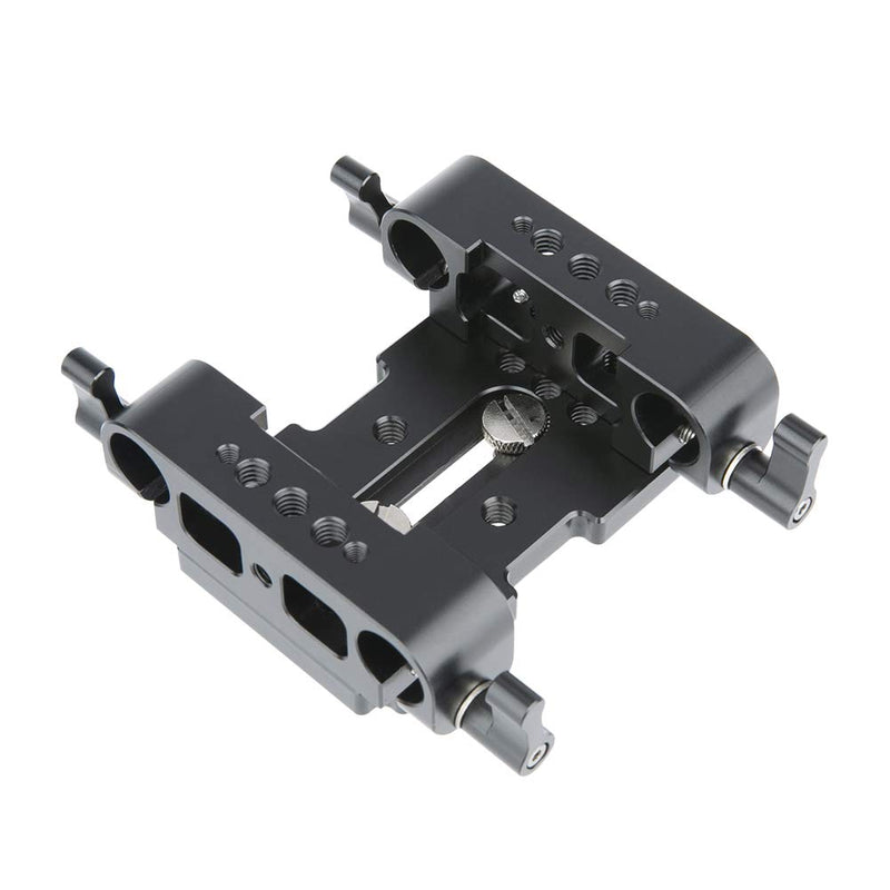 NICEYRIG Tripod Mounting Plate with 15mm Rod Clamp Railblock for Rod Support/DSLR Rig Cage