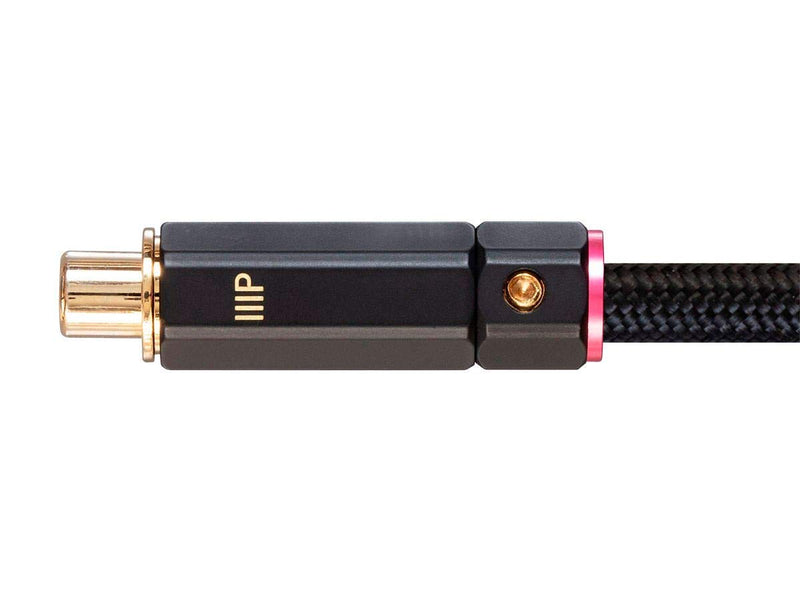 [AUSTRALIA] - Monoprice 2-Male to 1-Female RCA Y-Adapter - 1 Feet - Black | Gold Plated Connectors, Double Shielded with Copper Braiding - Onix Series 