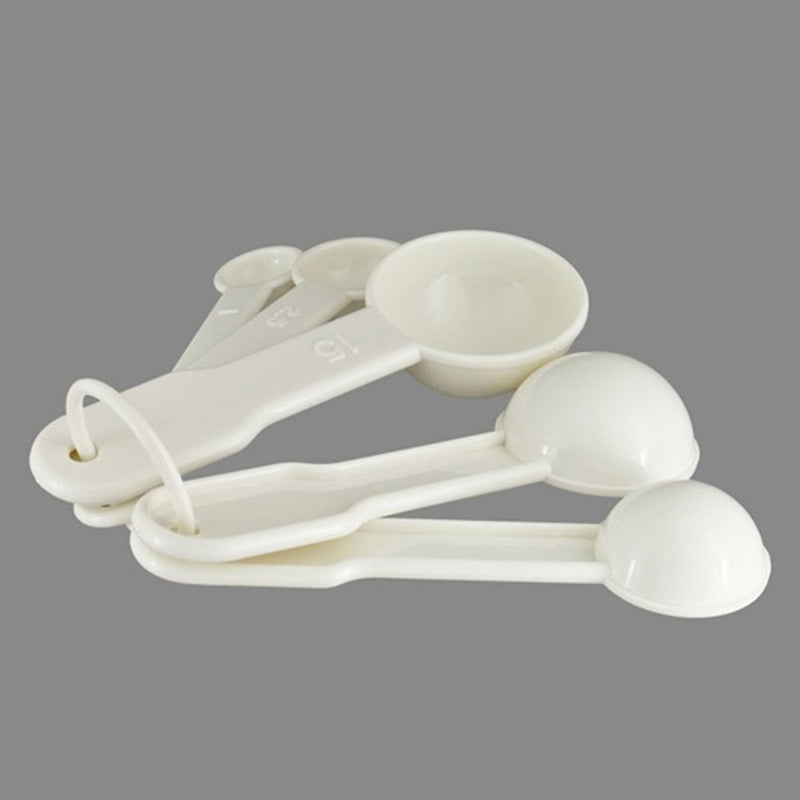 Bezall 5 in 1 White Plastic 1g 2.5g 5g 10g 15g Measuring Spoons Set Kitchen Baking Tools